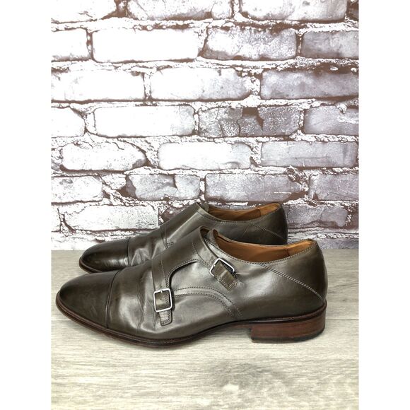 Johnston & Murphy Brown Leather Double Monk Strap Cap Toe Oxfords Shoes 10.5M US main image 8